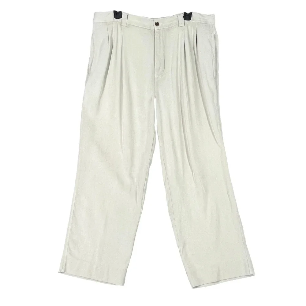 Tommy Bahama Silk Pants Men 36 Vintage Y2K Resort Relaxed Luxury‎ Fit